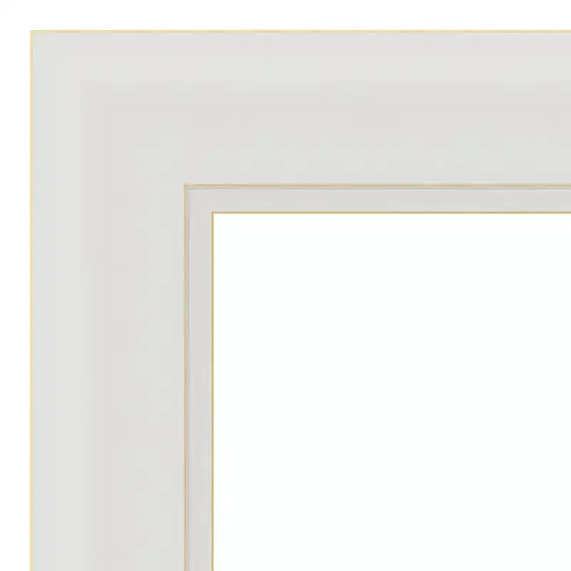 Specchio da Parete con Cornice Bianca Morbida, 22" x 28"
