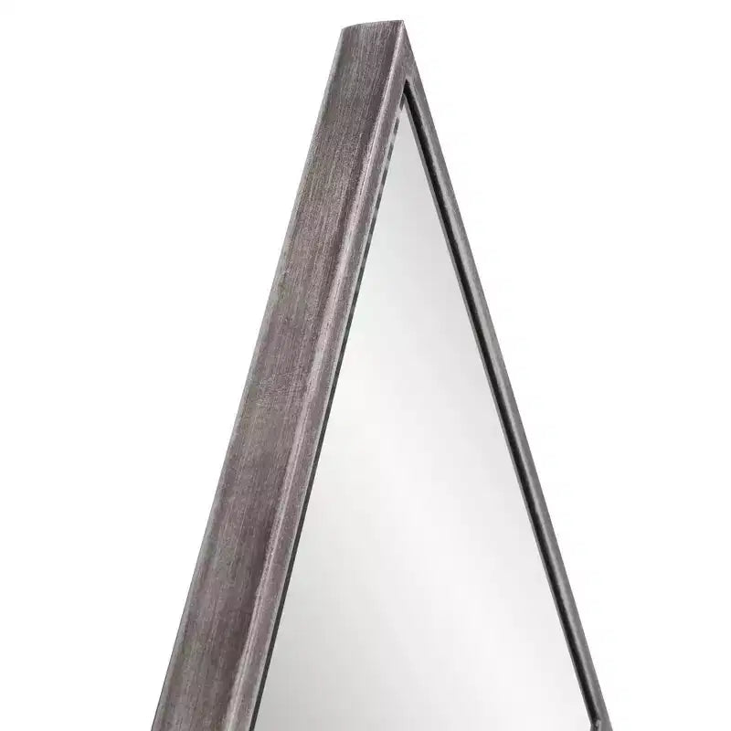 Specchio da parete antico in argento con diamanti, cornice in metallo, singolo