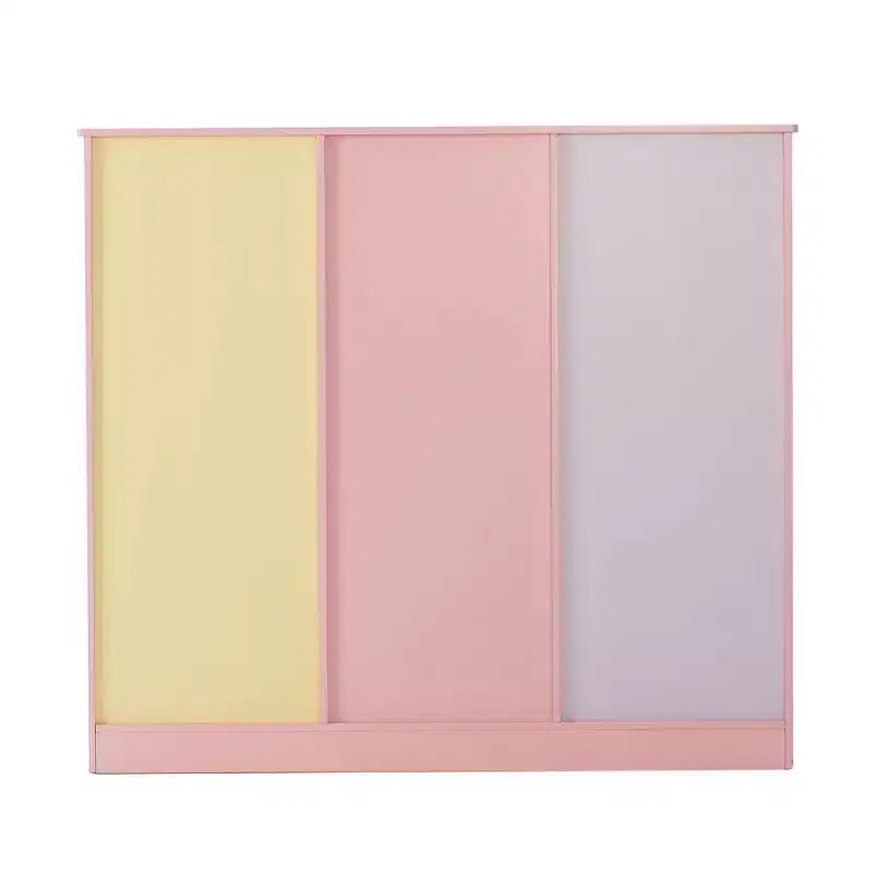 Mobile contenitore a cubo 3x3 rosa con anta, per bambini