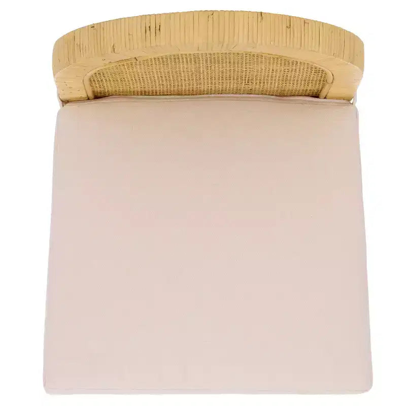 Sgabello da bancone senza braccioli, a schienale medio, naturale e bianco con poggiapiedi, 1 posto