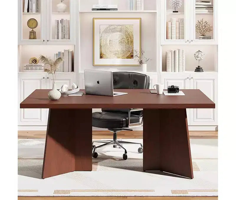 Tavolo da pranzo rettangolare beige e nero/marrone, 6 posti, 160 cm