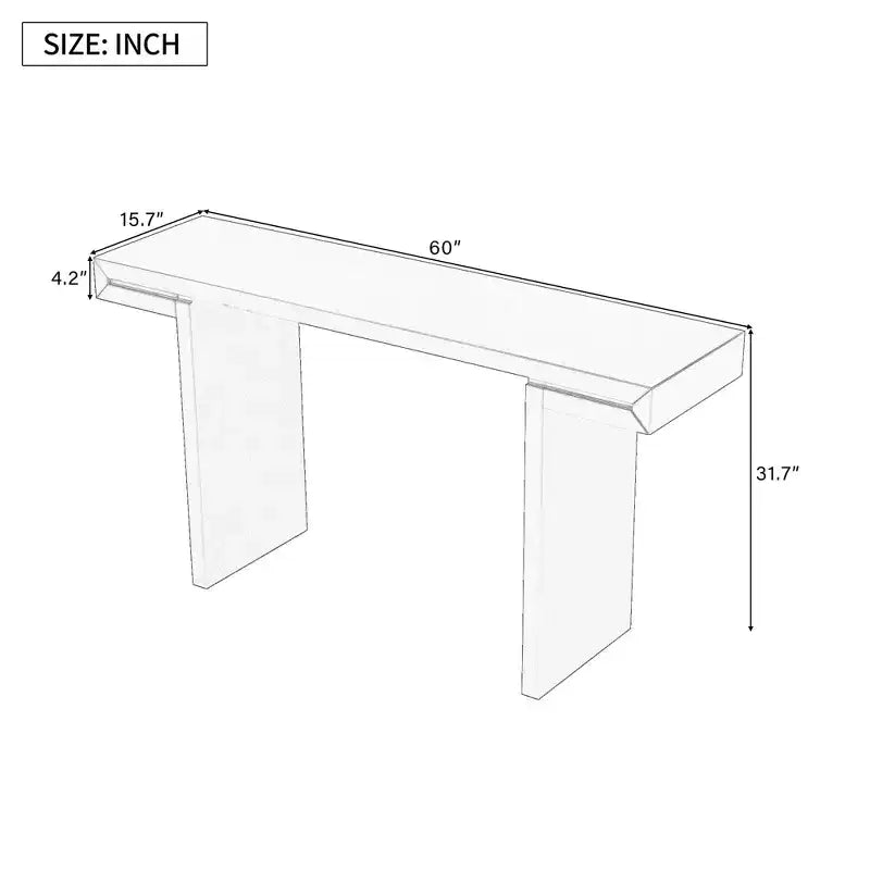 Consolle moderna geometrica 60" – Nera / Blu / Bianca, montaggio da 1 persona