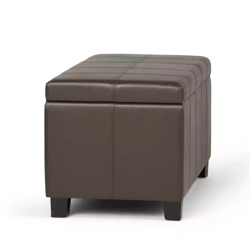 Panca pouf contenitore in similpelle da 36", multicolore, 1 posto
