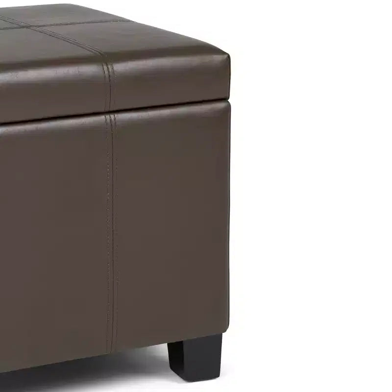 Panca pouf contenitore in similpelle da 36", multicolore, 1 posto