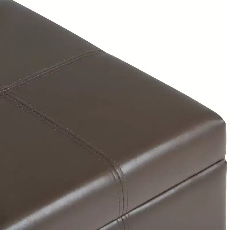 Panca pouf contenitore in similpelle da 36", multicolore, 1 posto