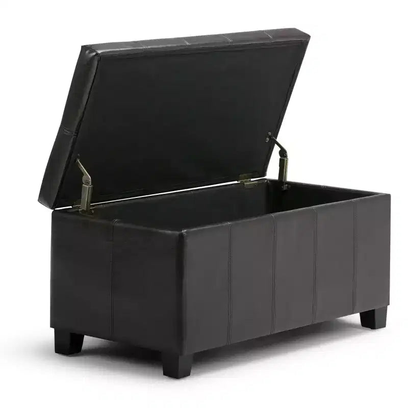 Panca pouf contenitore in similpelle da 36", multicolore, 1 posto