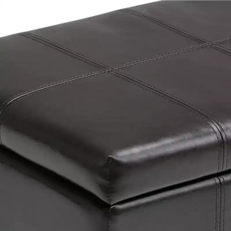 Panca pouf contenitore in similpelle da 36", multicolore, 1 posto