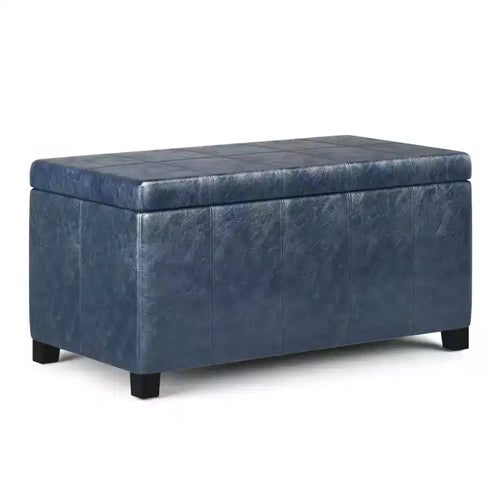 Panca pouf contenitore in similpelle da 36", multicolore, 1 posto