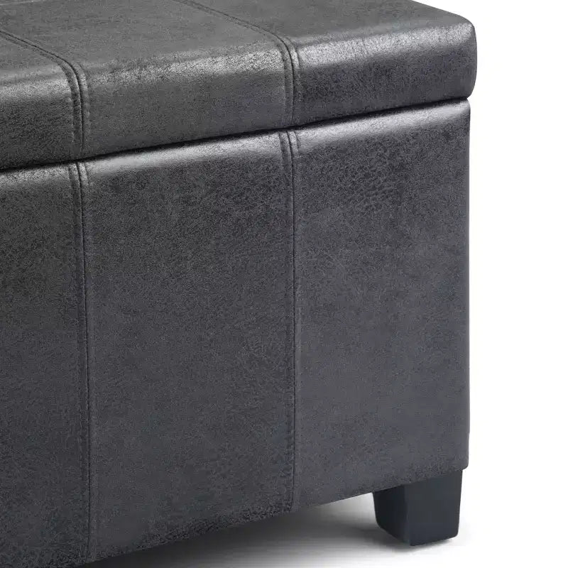 Panca pouf contenitore in similpelle da 36", multicolore, 1 posto