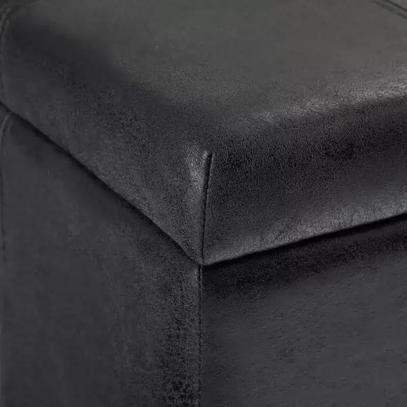 Panca pouf contenitore in similpelle da 36", multicolore, 1 posto