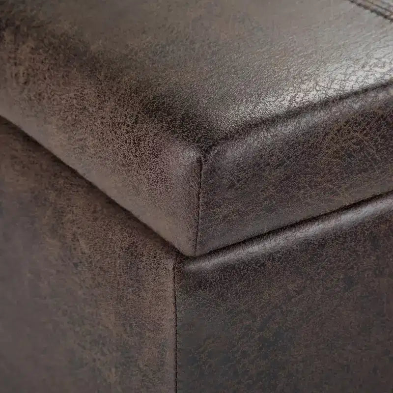 Panca pouf contenitore in similpelle da 36", multicolore, 1 posto
