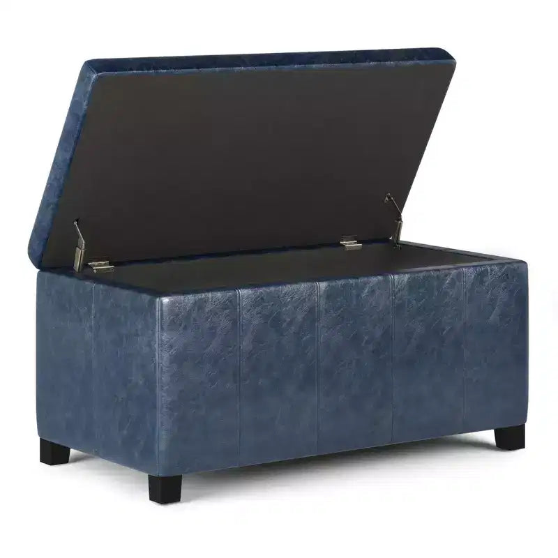 Panca pouf contenitore in similpelle da 36", multicolore, 1 posto