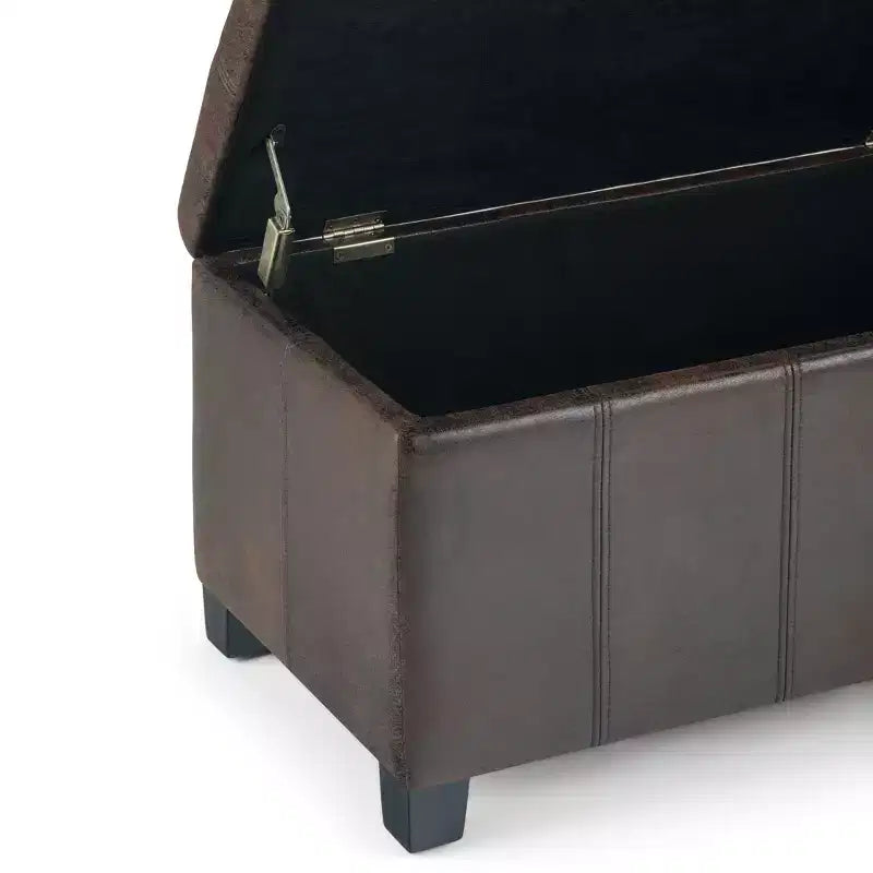 Panca pouf contenitore in similpelle da 36", multicolore, 1 posto