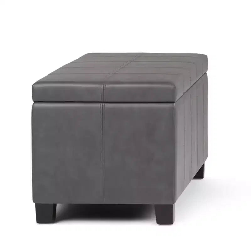 Panca pouf contenitore in similpelle da 36", multicolore, 1 posto