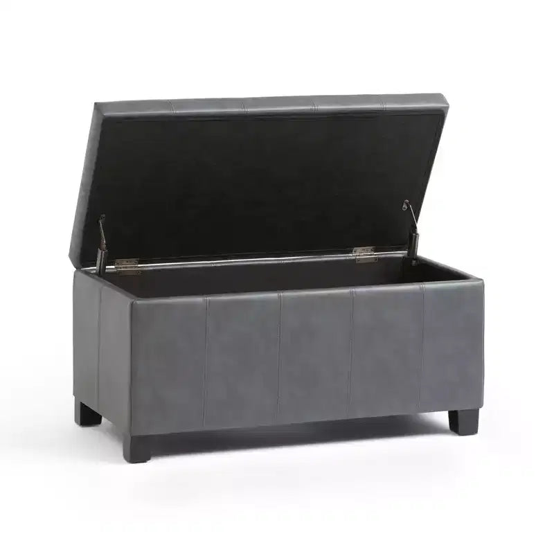 Panca pouf contenitore in similpelle da 36", multicolore, 1 posto