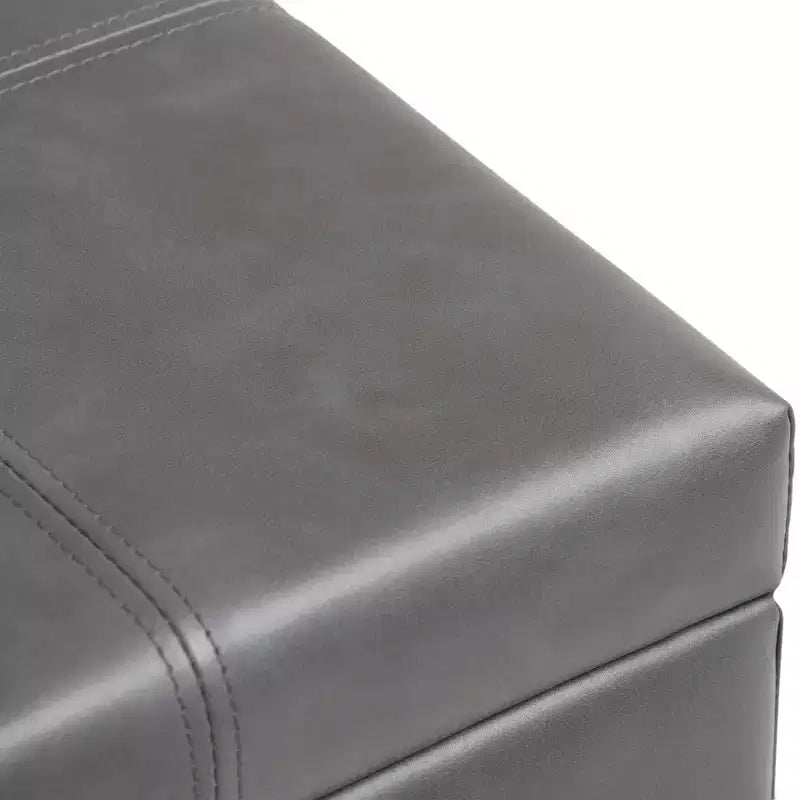 Panca pouf contenitore in similpelle da 36", multicolore, 1 posto