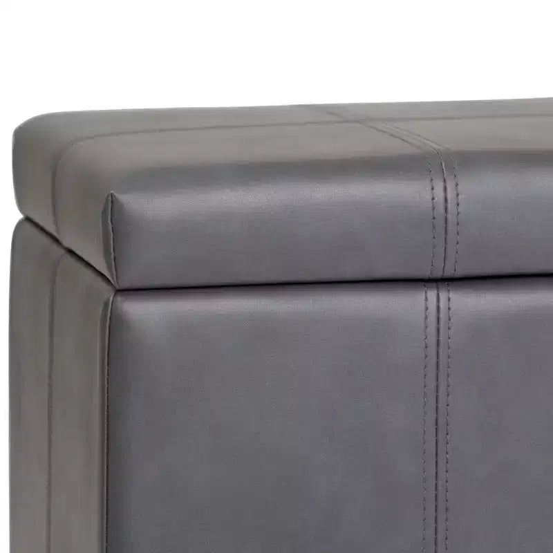Panca pouf contenitore in similpelle da 36", multicolore, 1 posto