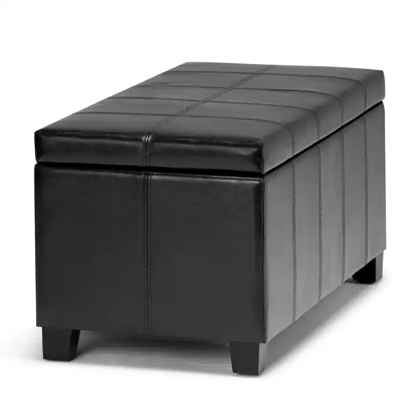 Panca pouf contenitore in similpelle da 36", multicolore, 1 posto