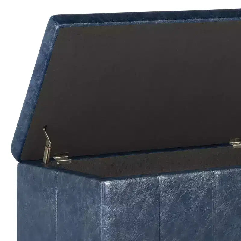 Panca pouf contenitore in similpelle da 36", multicolore, 1 posto