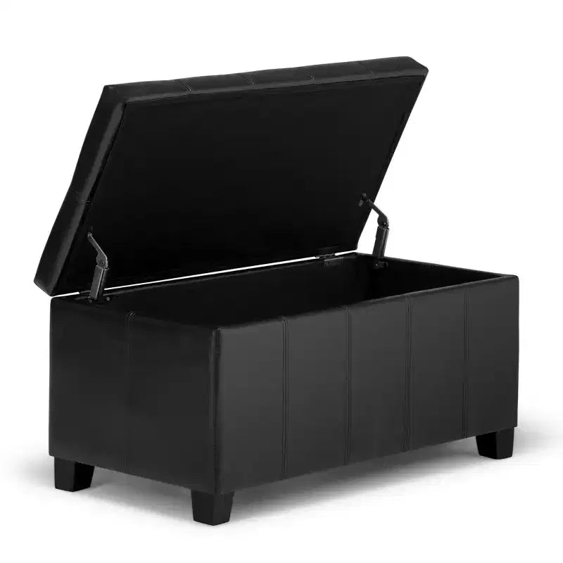 Panca pouf contenitore in similpelle da 36", multicolore, 1 posto