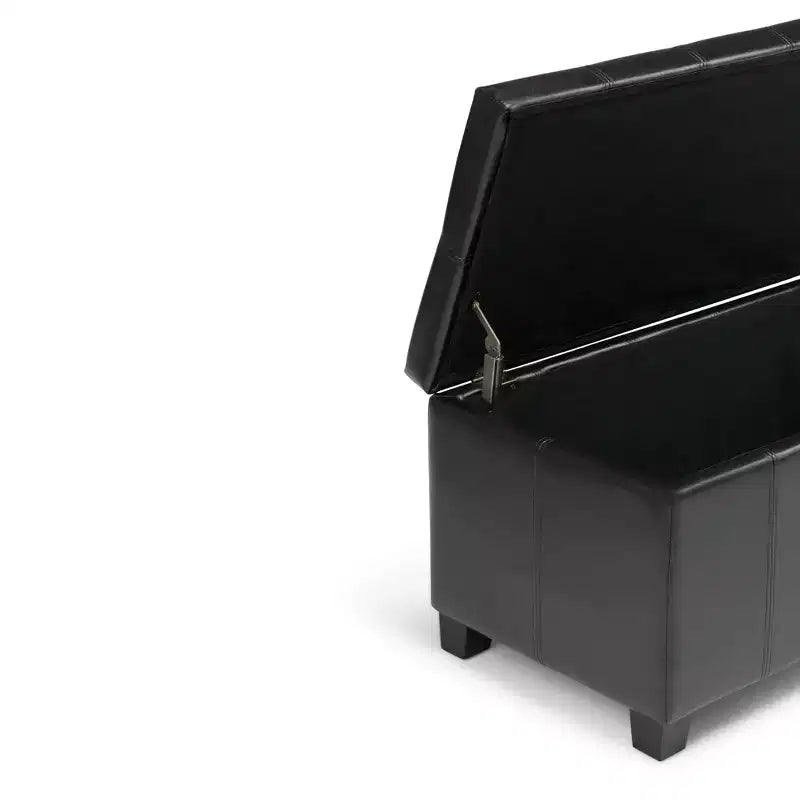 Panca pouf contenitore in similpelle da 36", multicolore, 1 posto