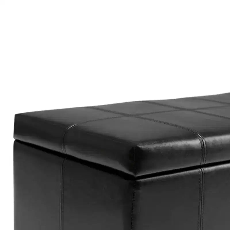 Panca pouf contenitore in similpelle da 36", multicolore, 1 posto
