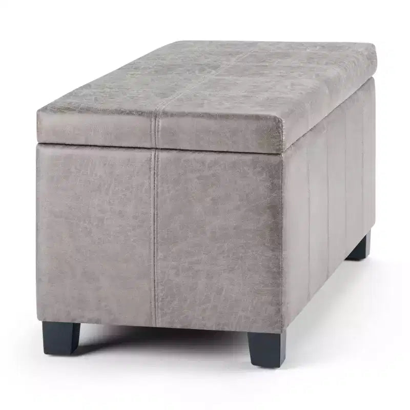 Panca pouf contenitore in similpelle da 36", multicolore, 1 posto