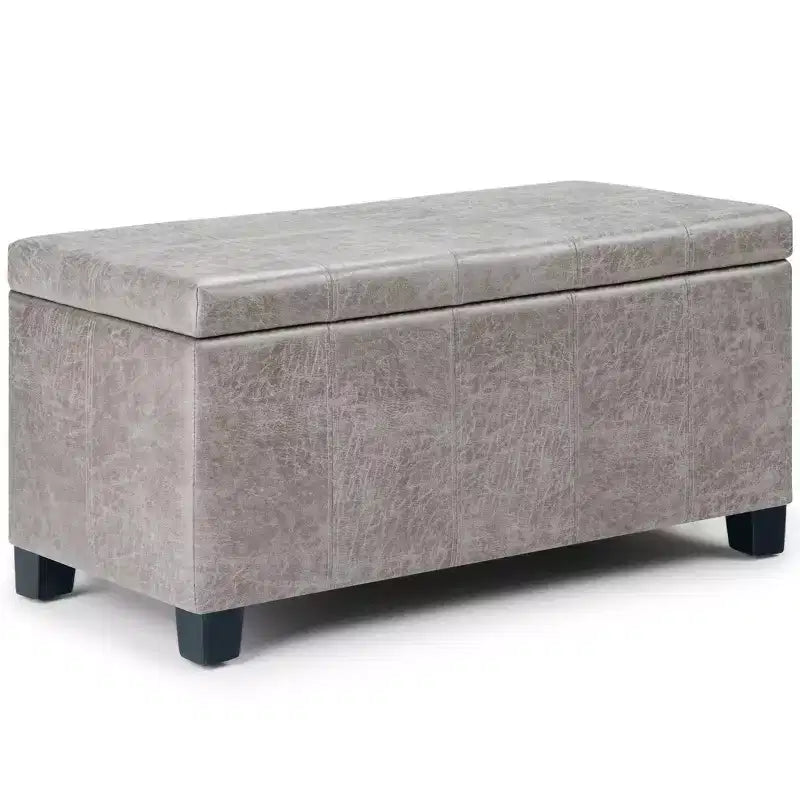 Panca pouf contenitore in similpelle da 36", multicolore, 1 posto