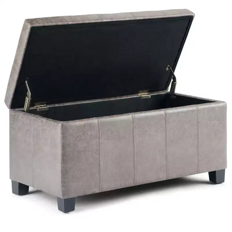 Panca pouf contenitore in similpelle da 36", multicolore, 1 posto