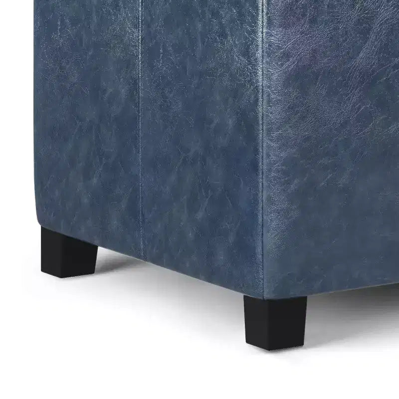 Panca pouf contenitore in similpelle da 36", multicolore, 1 posto