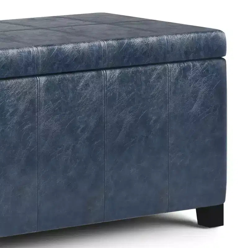 Panca pouf contenitore in similpelle da 36", multicolore, 1 posto
