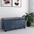 Panca pouf contenitore in similpelle da 36", multicolore, 1 posto