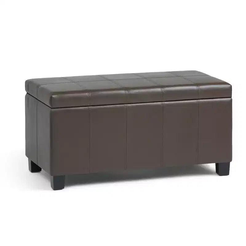 Panca pouf contenitore in similpelle da 36", multicolore, 1 posto