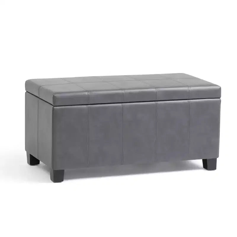 Panca pouf contenitore in similpelle da 36", multicolore, 1 posto