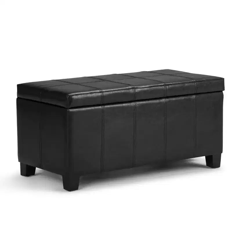 Panca pouf contenitore in similpelle da 36", multicolore, 1 posto