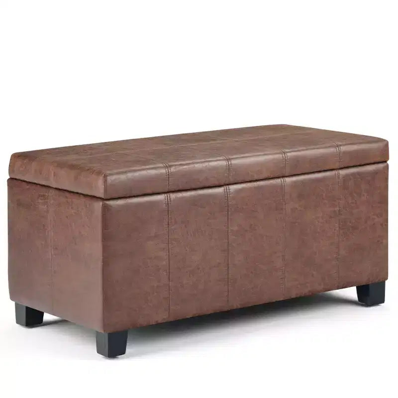 Panca pouf contenitore in similpelle da 36", multicolore, 1 posto
