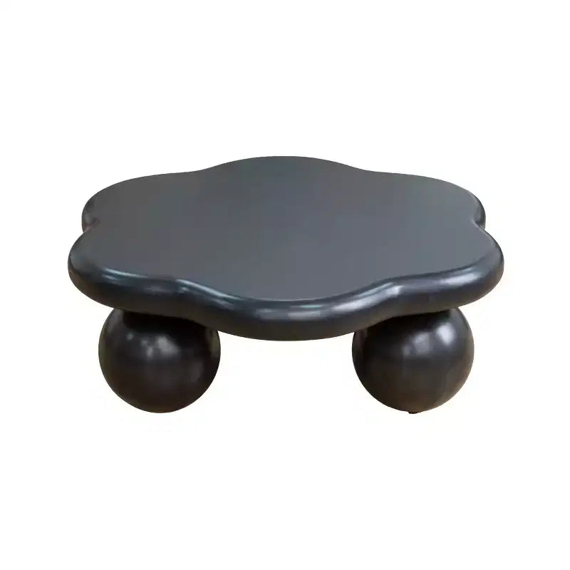 Tavolino da caffè a forma di nuvola, gambe sferiche, nero/rosa/bianco, 1 persona