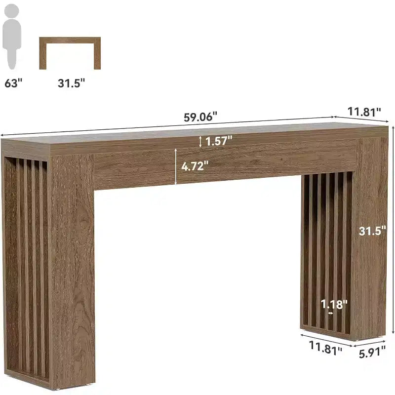 Consolle Noce Marrone, Stile Rustico, Montaggio per 1 Persona