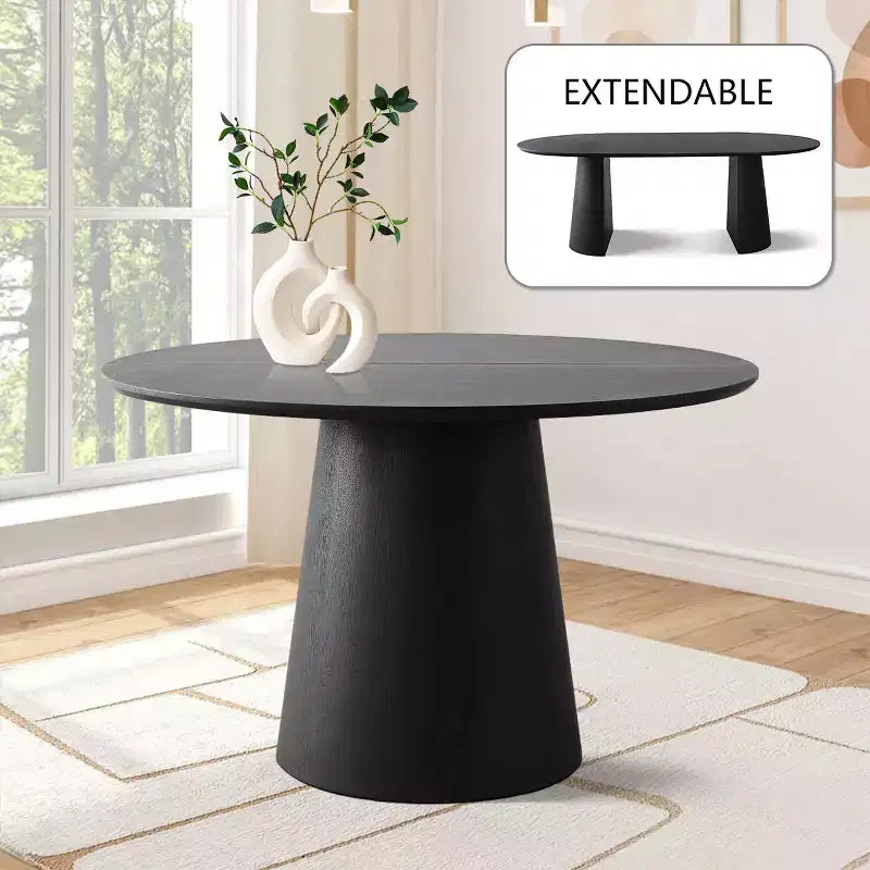 Set da pranzo allungabile nero per 8 persone, poltrone in ciniglia con gambe dorate