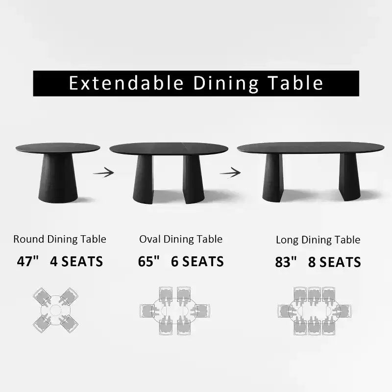 Set da pranzo allungabile nero per 8 persone, poltrone in ciniglia con gambe dorate
