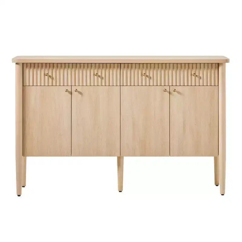 Credenza a Buffet Scanalata da 58" – Rovere Coastal / Rovere Marrone Scuro