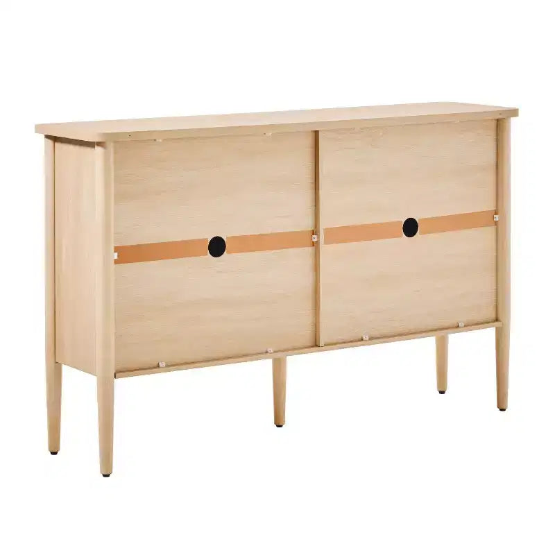 Credenza a Buffet Scanalata da 58" – Rovere Coastal / Rovere Marrone Scuro