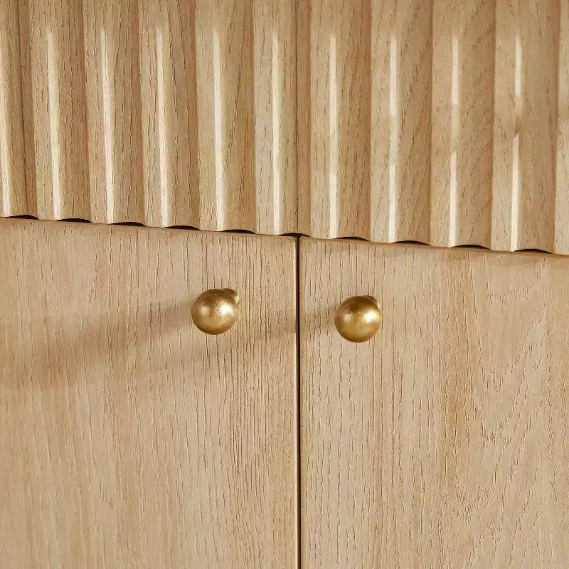 Credenza a Buffet Scanalata da 58" – Rovere Coastal / Rovere Marrone Scuro