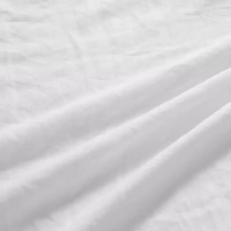 Set copripiumino con volant bianco, microfibra, 1 copripiumino + 2 federe, Queen (228x228 cm)