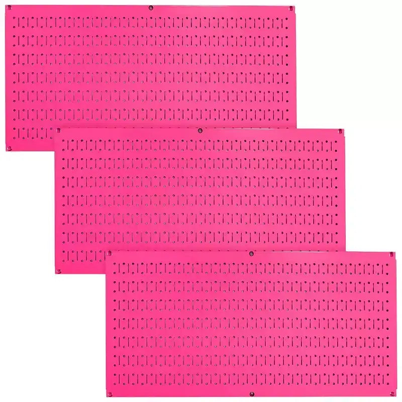 Organizzatore portautensili in metallo con pannello forato, orizzontale, confezione da 3 (colori assortiti)