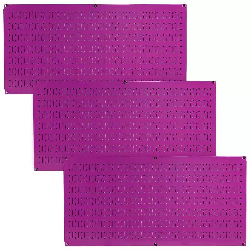 Organizzatore portautensili in metallo con pannello forato, orizzontale, confezione da 3 (colori assortiti)