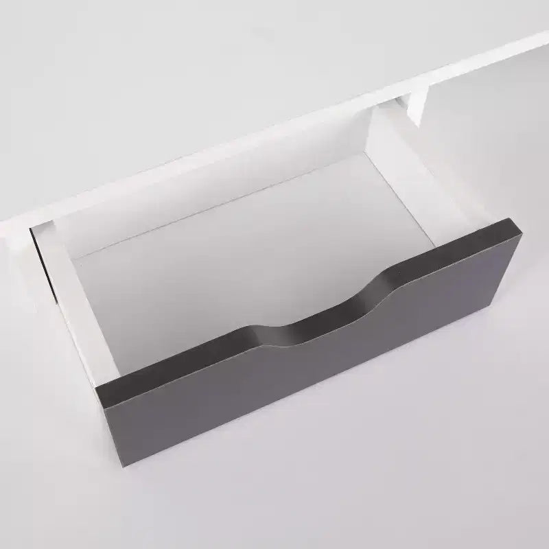 Scrivania bianca e grigia, legno, 1 persona
