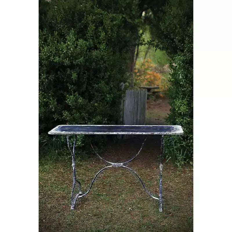 Consolle in metallo nero, rettangolare, montaggio da 1 persona