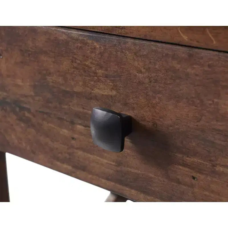 Tavolino quadrato in legno marrone con cassetto, 1 pezzo