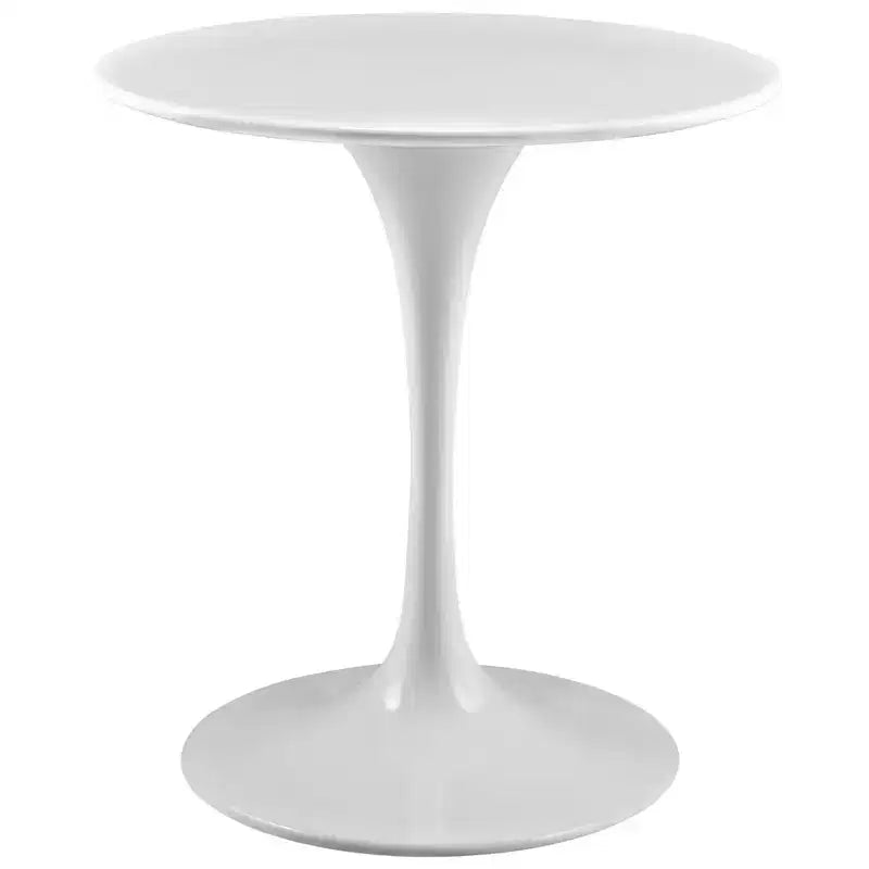 Tavolo da pranzo rotondo con piedistallo bianco per 2 persone